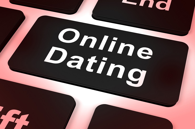 online dating computer key showing romance and web love SBI 