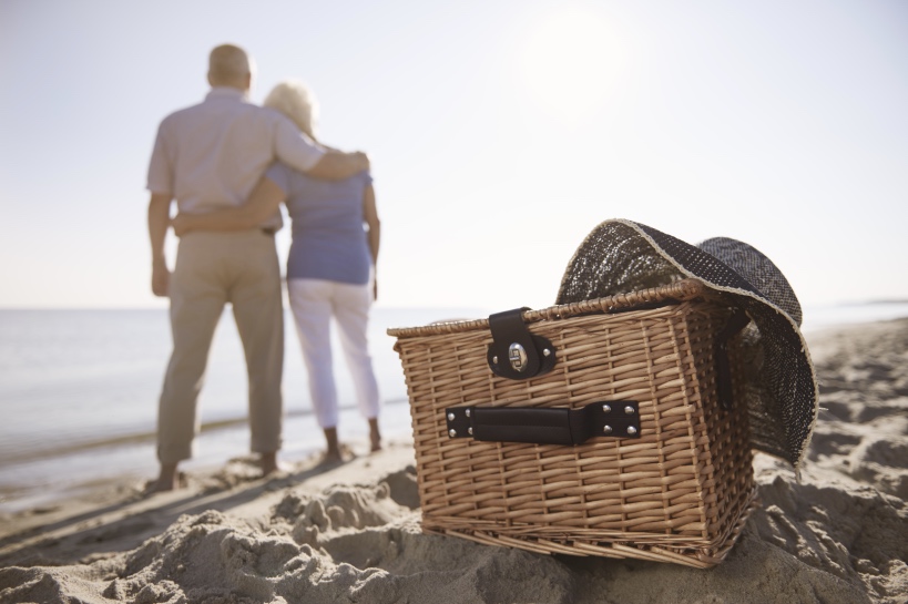 picknick date op het strand